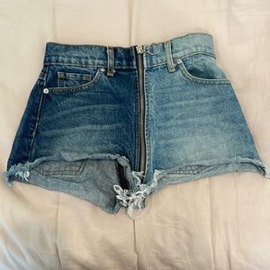 Revice, size 24, Denim two color Zippered Jean Shorts